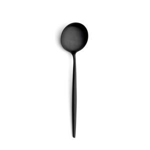 Moon Matte Black Serving Spoon by Cutipol