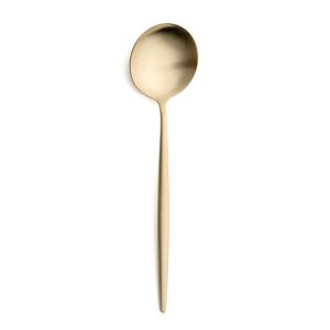 Moon Matte Champagne Serving Spoon by Cutipol