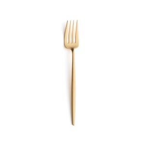 Moon Matte Gold Serving Fork by Cutipol