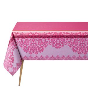 Mumbai Pink Coated Tablecloth by Le Jacquard Francais