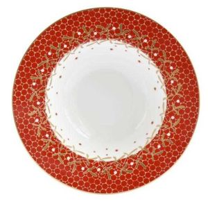 Noel Rim Soup Plate by Bernardaud