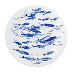Ocean Presentation Plate, Charger Swarm Of Herrings by Hering Berlin
