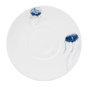 Ocean Wide Rim Dinner Plate, Small Centre by Hering Berlin