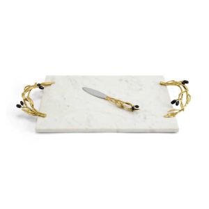 Olive Branch Cheese Board/Knife by Michael Aram