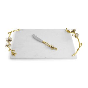 Orchid Large Cheese Board W/ Knife by Michael Aram