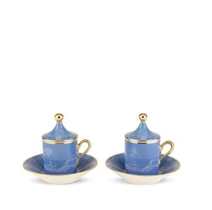 Oriente Italiano Pervinca Coffee Set for Two by Ginori