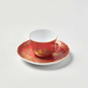 Oriente Italiano Rubrum Coffee Cup & Saucer by Ginori