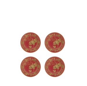 Oriente Italiano Rubrum Set Of 4 Coasters by Ginori