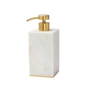 Pietra White/Gold - Marble Soap Dispenser by Sferra