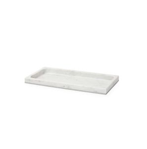Pietra White/Silver Marble Storage Tray by Sferra