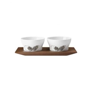 Piqueur Set Of 2 Jam Dishes On Tray Acorns by Hering Berlin