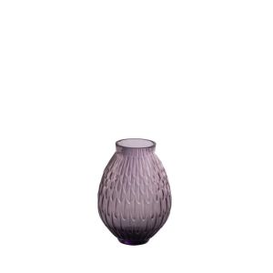 Plumes Small Vase Dusk Purple by Lalique