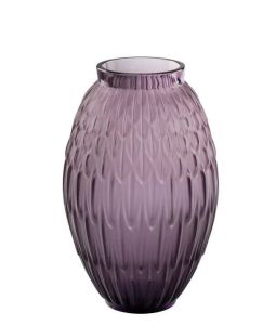 Plumes Vase Dusk Purple by Lalique