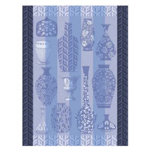 Poteries - Blue Tea Towel by Le Jacquard Francais