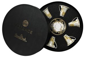 Prestige Gala Set/Six A.d. Cup & Saucers Round Hat Box by Versace