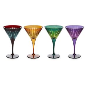 Prism Glassware Assorted (Set of 4) Martini Glasses by L'Objet