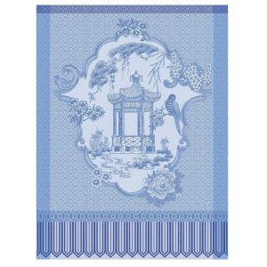 Promenade Imperiale - Lapis Tea Towel 24&quot X 31&quot by Le Jacquard Francais