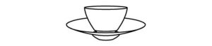 Pulse #201 Small Bowl W/ Saucer #204, Espresso/Dips 70ml by Hering Berlin