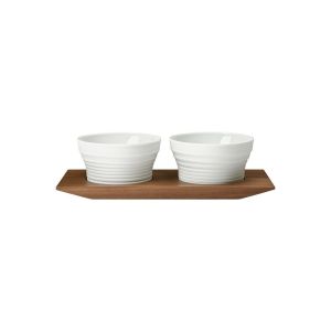 Pulse #517 Snack Set 3 Pce W/ Wood Tray by Hering Berlin