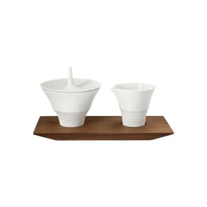 Pulse #522 Conical Cream W/ Sugar W/ Wood Tray by Hering Berlin