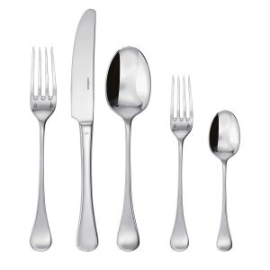 Queen Anne Stainless 5 Pcs Place Setting with Hollow Handle Knife by Sambonet