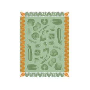 Ratatouille - Green Tea Towel by Le Jacquard Francais