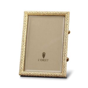 Rectangular Pave Frames Gold And Crystals 5x7 by L'Objet