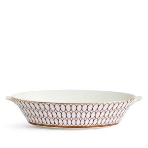 Renaissance Red Oval Vegetable Bowl by Wedgwood