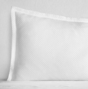 Rombo White Standard Sham by Sferra