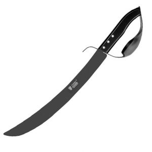 Sabre Black Handle And Blade W/Stand by Claude Dozorme
