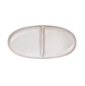 Saisons Sand Aperitif Plate 2-Sectioned, Oval by Asa Selection