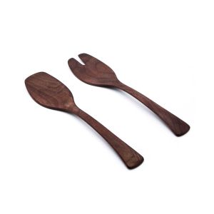 Salad Servers Black Walnut 15in by Andrew Pearce