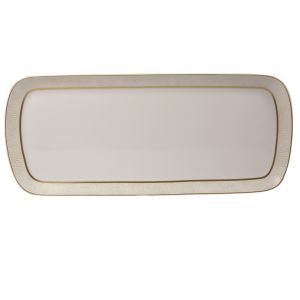 Sauvage White Cake Platter Rectangular by Bernardaud