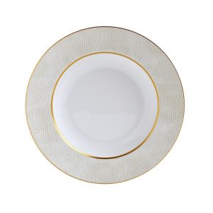 Sauvage White Rim Soup by Bernardaud