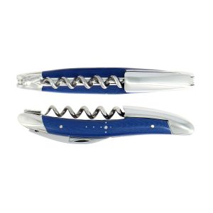Sommeliers Corkscrews Compressed Fabric Blue Shiny Finish by Forge Laguiole