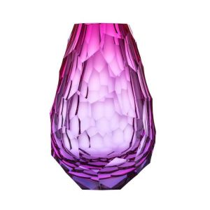 Stones Vase 31cm, Alexandrite Rose by Moser