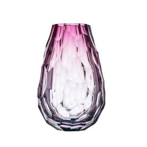 Stones Vase 31cm, Beryl Rose by Moser