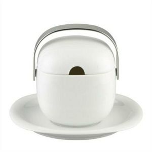 Suomi White Sauce Boat Covered Metal Handle by Rosenthal