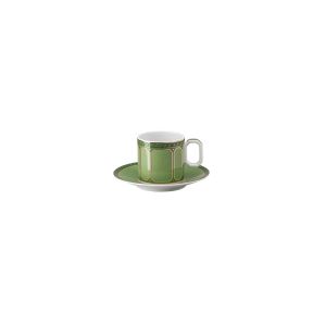 Swarovski Signum Ad Cup & Saucer Fern Green by Rosenthal