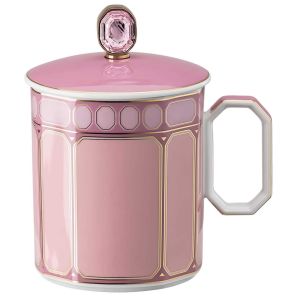 Swarovski Signum Mug W/Lid Rose Pink by Rosenthal
