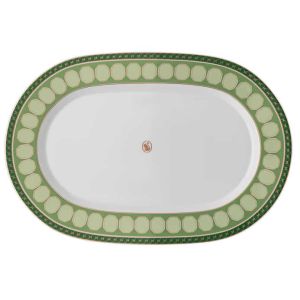 Swarovski Signum Large Platter Fern Green by Rosenthal