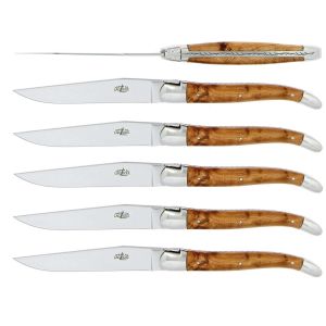 Table Knives Juniper Matt Finish Set/6 by Forge Laguiole