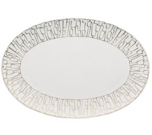Tac 02 Skin Gold Medium Platter by Rosenthal