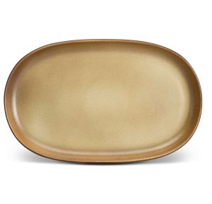 Terra Leather Oval Platter - Small by L'Objet