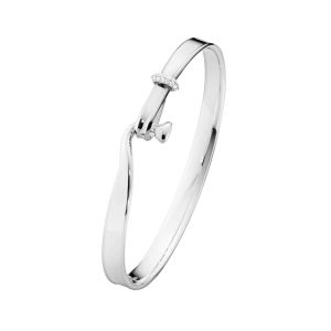 Torun Bangle 204 Silver Diamond 0.08 Ct S Small by Georg Jensen