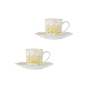 Tout Paris Set Of 2 Coffee Cups And Saucers by Bernardaud