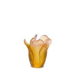 Tulipe Amber Mini-Vase by Daum