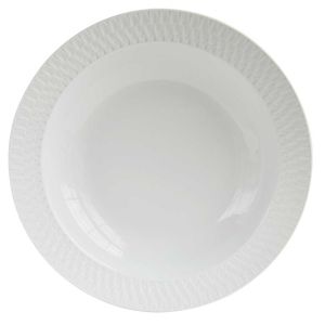 Twist White Deep Round Dish by Bernardaud