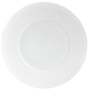 Twist White Dinner Plate by Bernardaud