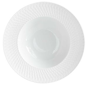 Twist White Rim Soup Plate by Bernardaud